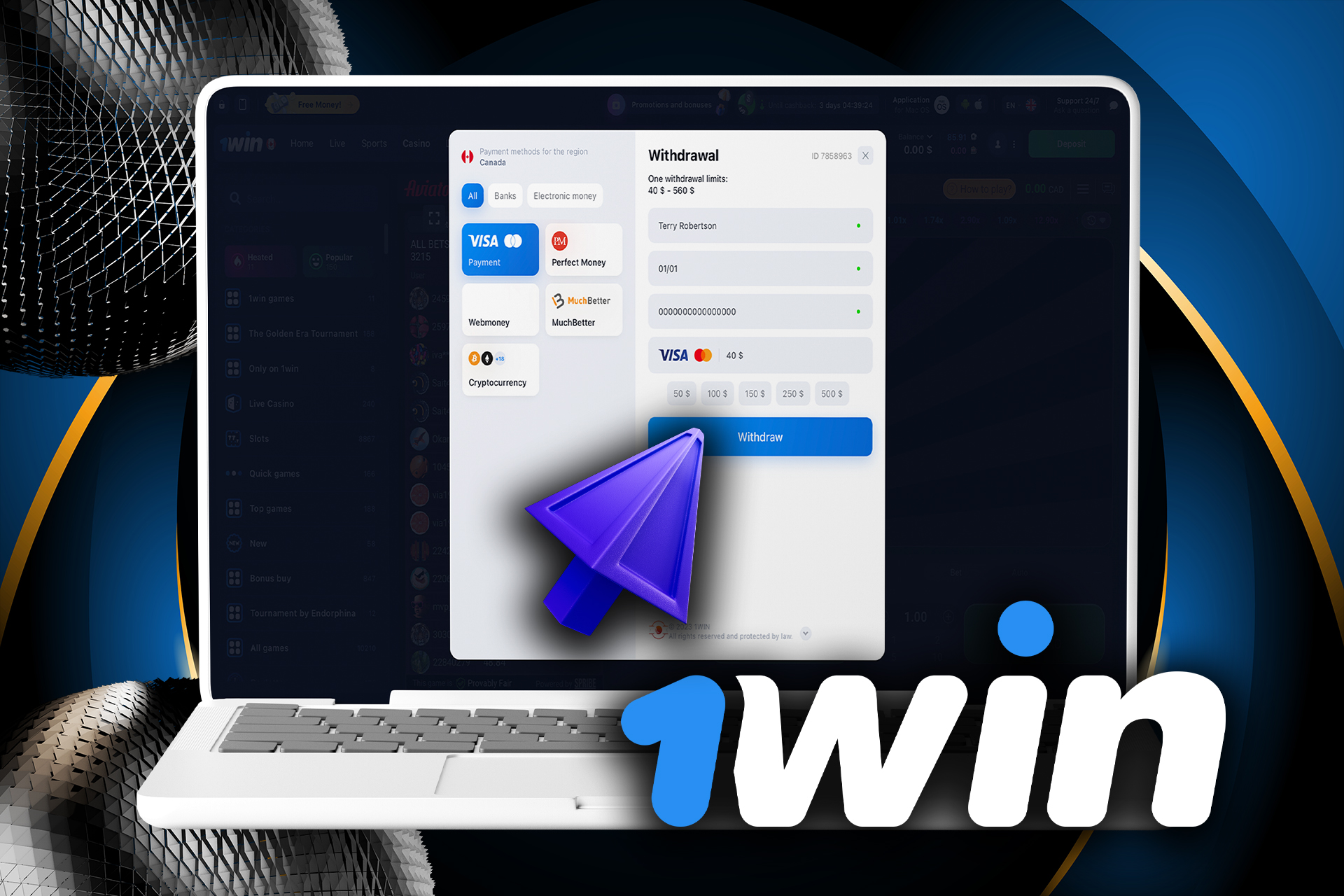Complete the transaction and wait for your money.