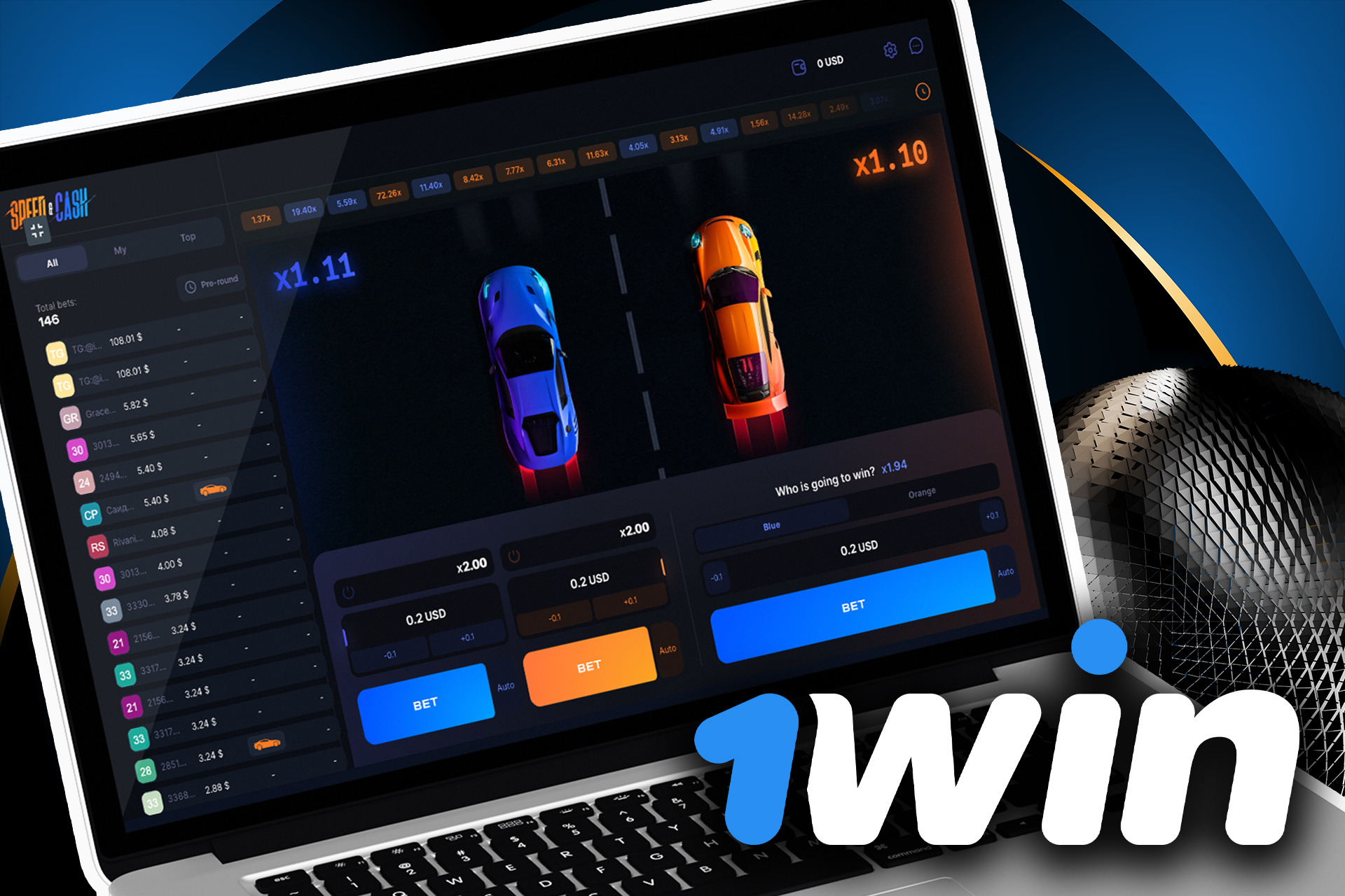 Go to the casino section and play Speed and Cash.