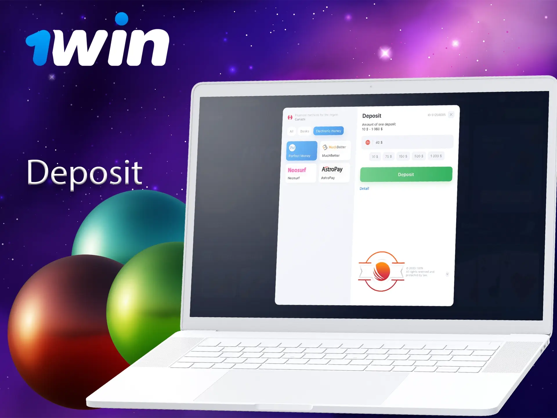 To replenish his account in 1Win will be able to any level of gambler.